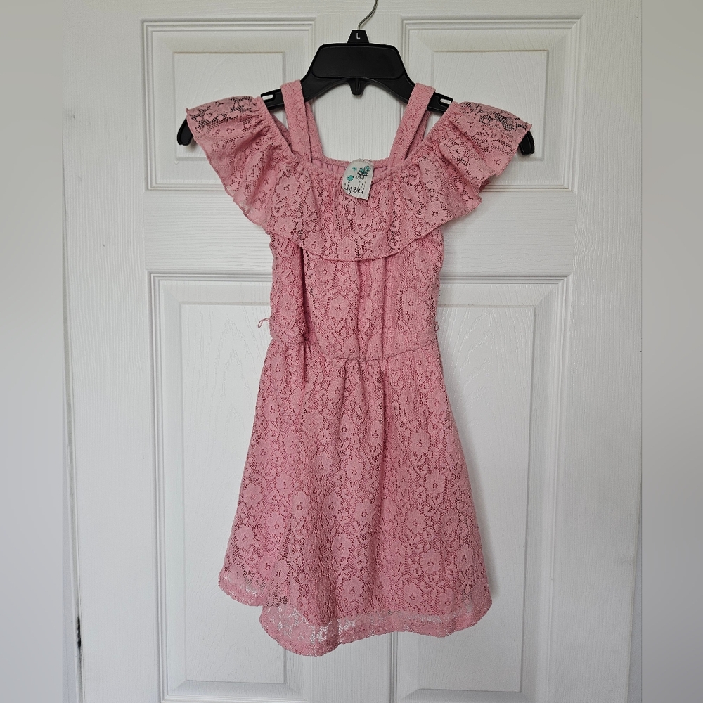 Lily Bleu Pink Off the Shoulder Puff Sleeve Dress